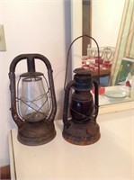 2 Railroad Lanterns