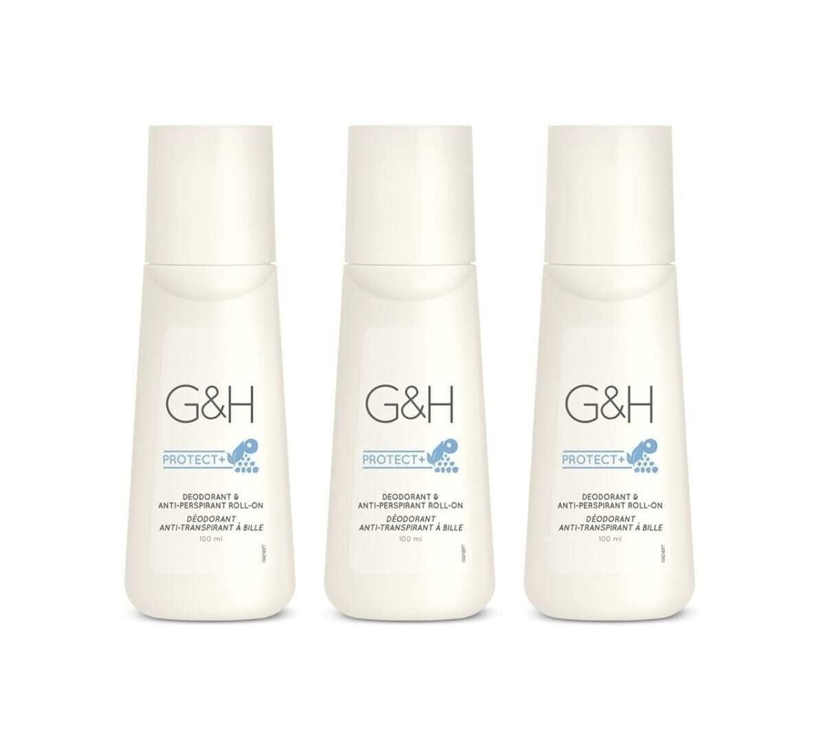 3 bottles G&H Protect+ Deodorant & Anti-Perspiran