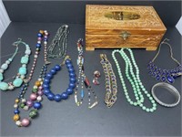 Blue / Green Fashion Jewelry in Jewelry Box