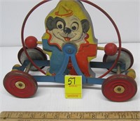 VINTAGE GONG BELL PULL TOY