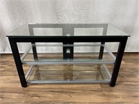 Modern Metal and Glass Media/TV Stand