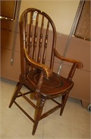Painted Spool Backed Antique Chair