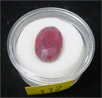 Oval cut natural ruby, 28.01 ct.