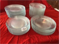COLLECTION OF CLEAR GLASS PLATES