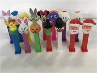 Collection of 15 vintage PEZ dispensers