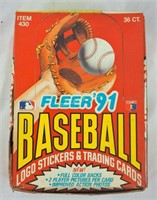 Fleer 1991 Baseball Card Box, New Packs
