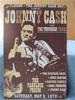 Johnny Cash Metal Sign - 8" x 12"