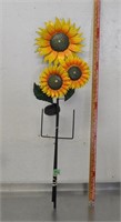 Metal sunflower stake, solar, tested