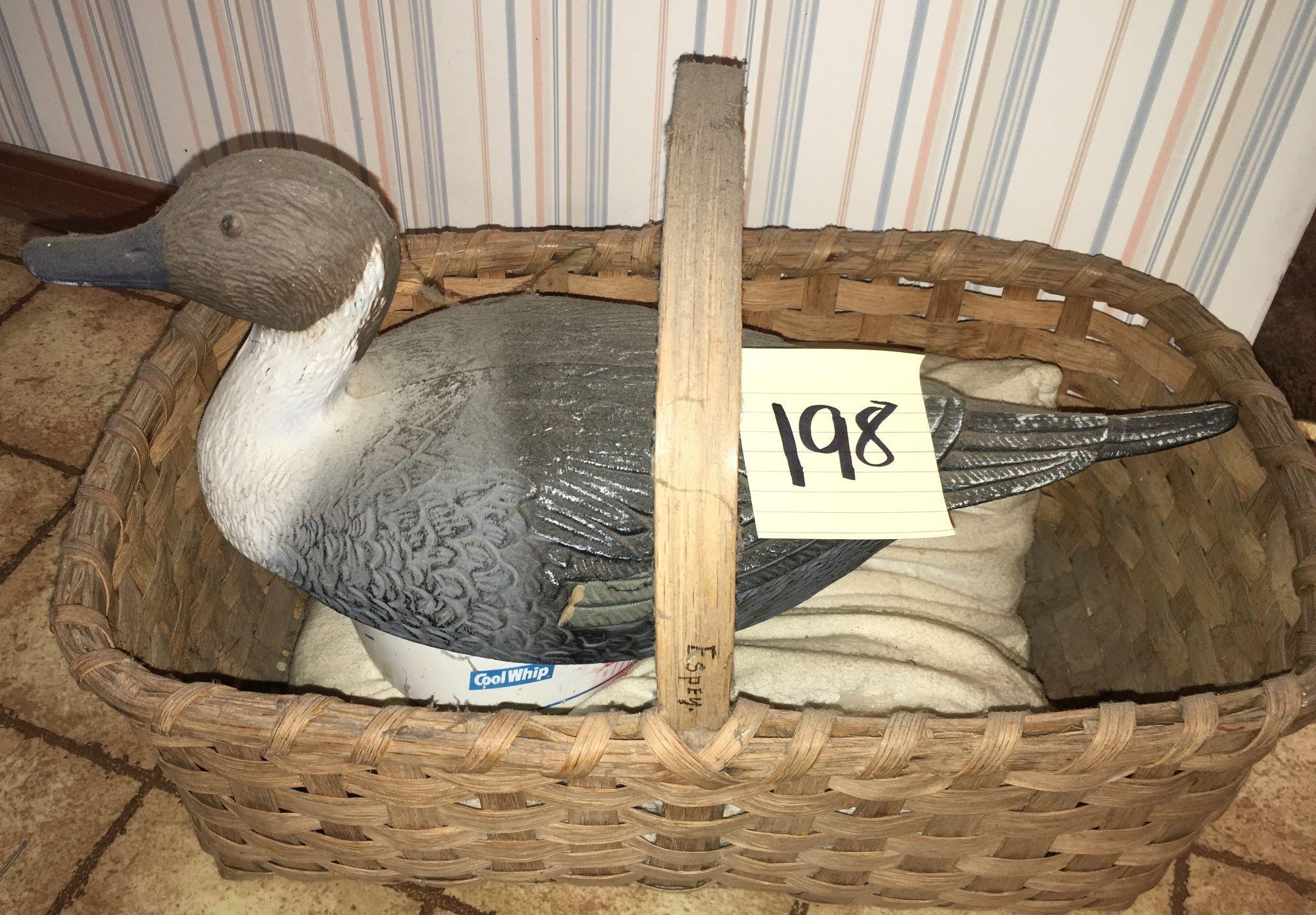 Basket and Duck Decoy