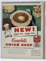 Campbell's soup advertising in plastic sleeve 13 3
