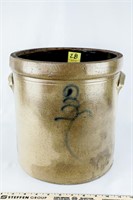 3 Gallon Crock w/Blue Marking (Chip on Handle and