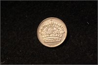 1953 Sweden 25 ore Silver Coin