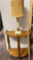 Demilune Table and Lamp