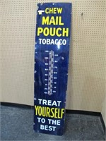 MAIL POUCH TOBACCO 6FT PORC. 1932 THERMOMETER