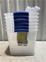 6 Storage Totes With Lids
