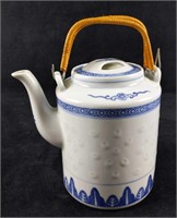 Vintage Tienshan Rice Windows Porcelain Teapot