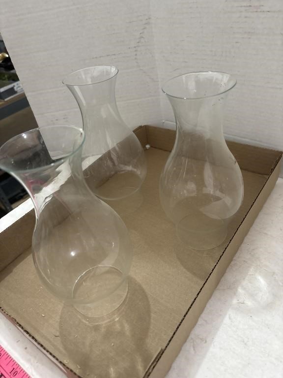 Vintage Oil Lamp Glass Chimney Globes