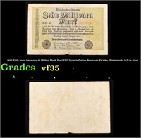 1923 Fifth Issue Germany 10 Million Mark Post-WWI