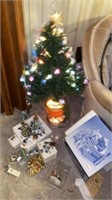 CHRISTMAS TREE , VILLAGE AUDITORIUM , MINIATURES