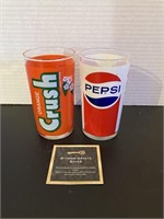 Vintage Orange Crush & Pepsi Glasses