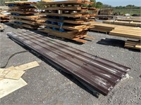 (80) Sheets Brown Steel Siding Roofing 16FT X 3FT