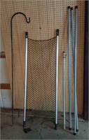 Netted cargo rack, metal poles for car  or closets
