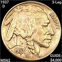 1937-D 3-Leg Buffalo Nickel UNCIRCULATED