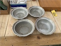 4 Country Ware  Pewter Bowls