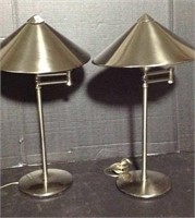 Stainless steel colored table lamps