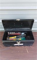 Metal craftsman tool box & tools
