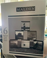 Malden 6 Opening Collage Frame, 3 x 3 Frame, Black