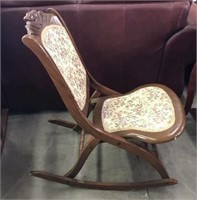 Antique Wooden Folding Rocking Chair