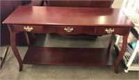 One Drawer Sofa Table with Lower Shelf