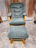 Glider Chair with gliding foot rest