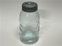c.1900 Beaver 1/2-Gallon Canning Jar - Note