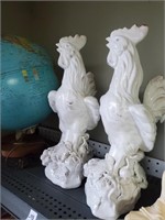 Rustic white chickens