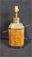 Vintage Chapman Wood & Brass Finish Table Lamp