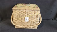 Vintage Sewing Box w Misc Items