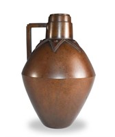 Japanese Bronze Art Deco Vase, Taisho