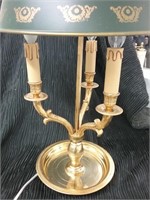Italian Vintage Brass Faux Candle Lamp