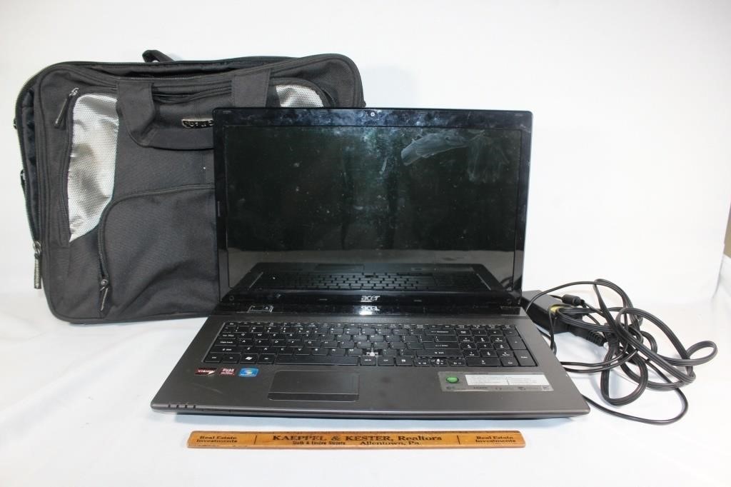 Used Acer Laptop with Charger and Carry Case