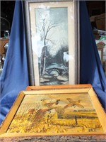 LAUERMAN'S FRAMED PRINT AND OTHER ART