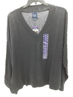 Gap lightweight V-neck sweater black XXL