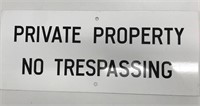 24"x10" No Trespassing Aluminum Sign