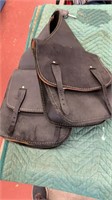 Leather saddlebags