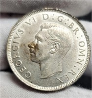 1944 G. Britain Silver 1 Florin George VI