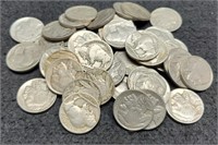 (50) Full Date Buffalo Nickels Back To 1924