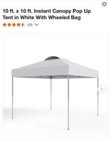 10 ft. x 10 ft. Instant Canopy Pop Up Tent