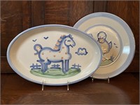 M. A. Hadley  Horse Platter & Duck Plate