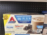 Atkins dark chocolate 15 shakes